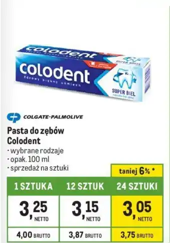Makro Pasta do zębów Colodent 100ml oferta