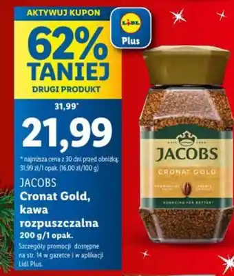 Lidl JACOBS Cronat Gold kawa rozpuszczalna 200 g oferta