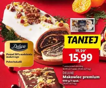 Lidl DELUXE Makowiec premium 600g oferta