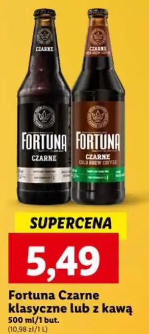 Lidl Fortuna Czarne klasyczne lub z kawą 500ml oferta