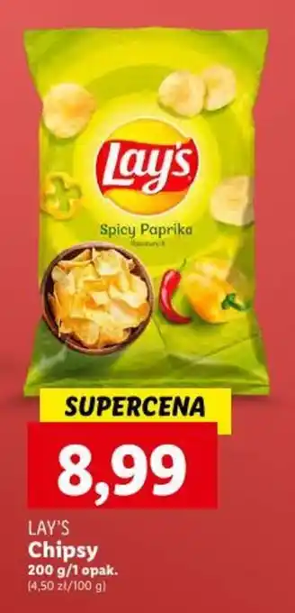 Lidl LAY'S Chipsy 200 g oferta