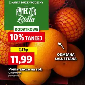 Lidl Pomarańcze na sok 1,5 kg oferta