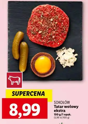 Lidl Tatar wołowy ekstra 150 g oferta