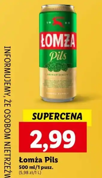 Lidl Łomża Pils 500 ml/1 pusz. oferta