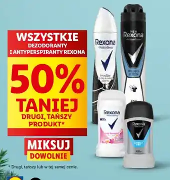 Lidl WSZYSTKIE DEZODORANTY I ANTYPERSPIRANTY REXONA oferta