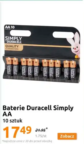 Action Baterie Duracell Simply AA 10 sztuk oferta