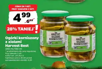 Netto Ogórki korniszony z ziołami harvest best oferta