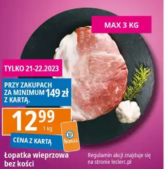E.Leclerc Łopatka bez kości oferta