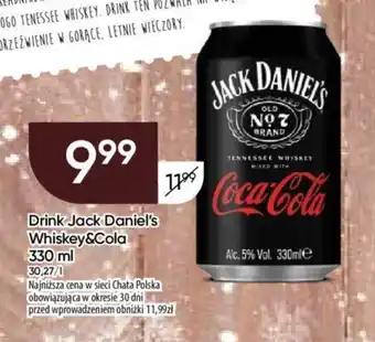 Chata Polska Drink Jack Daniel's Whiskey&Cola 330 ml oferta