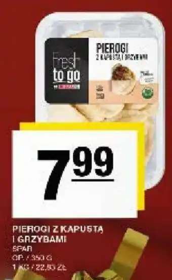 Spar PIEROGI Z KAPUSTA I GRZYBAMI SPAR 350g oferta