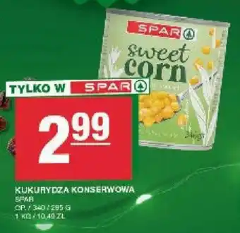 Spar KUKURYDZA KONSERWOWA SPAR 340/285g oferta