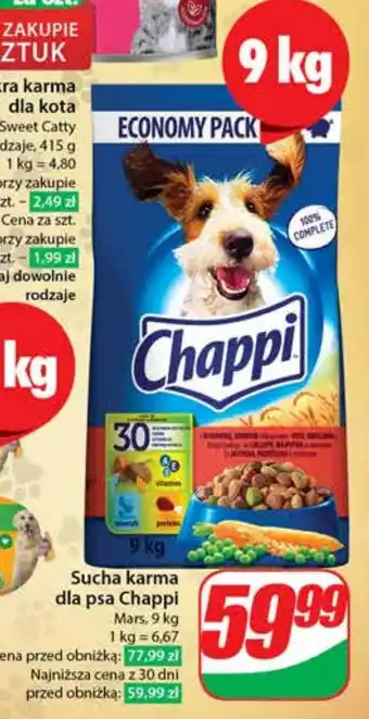 Dino Sucha karma dla psa Chappi Mars, 9 kg oferta