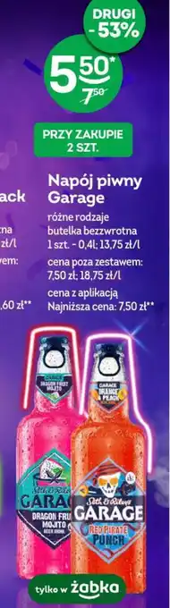 Żabka Napój piwny Garage 0,4 l oferta