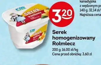 Żabka Serek homogenizowany Rolmlecz 200 g oferta