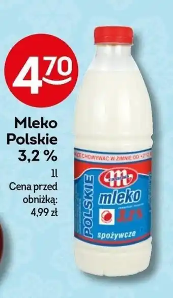 Żabka Mleko Polskie 3,2% 1 l oferta