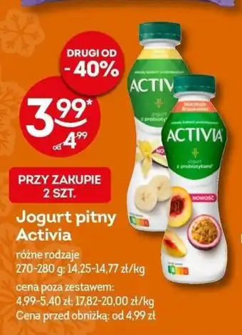 Żabka Jogurt pitny Activia 270-280 g oferta