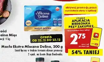 Biedronka Masło Ekstra Mleczna Dolina, 200 g oferta