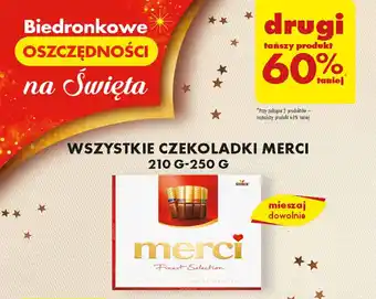 Biedronka WSZYSTKIE CZEKOLADKI MERCI 210 G-250 G oferta