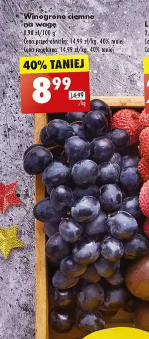 Biedronka Winogrono ciemne na wagę 1 kg oferta