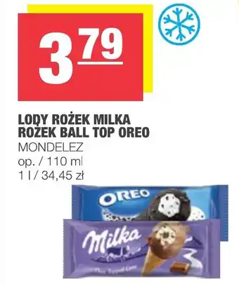 Spar Lody rożek Milka, Rożek Ball Top Oreo 110ml oferta