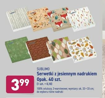 ALDI Serwetki z jesiennym nadrukiem oferta
