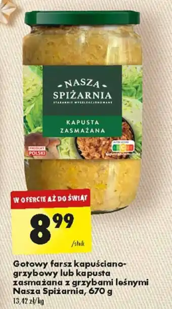 Biedronka Gotowy farsz kapuściano-grzybowy lub kapusta zasmażana z grzybami leśnymi Nasza Spiżarnia, 670 g oferta