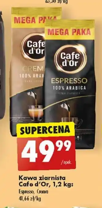 Biedronka Kawa ziarnista Cafe d'Or, 1,2 kg oferta