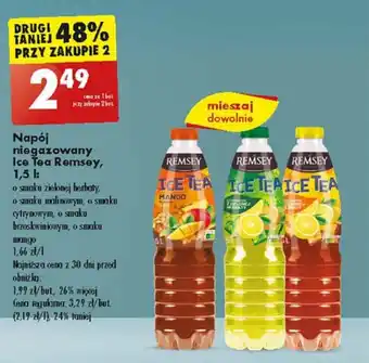 Biedronka Napój niegazowany Ice Tea Remsey 1,5l oferta