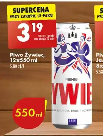 Biedronka Piwo Żywiec, 12x550 ml oferta