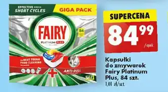 Biedronka Kapsułki do zmywarek Fairy Platinum Plus, 84 szt. oferta