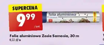 Biedronka Folia aluminiowa Zosia Samosia, 30 m oferta