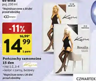 Intermarche Pończochy samonośne 15 den oferta