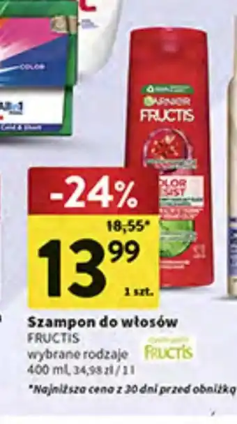 Intermarche Szampon do włosów FRUCTIS 400ml oferta