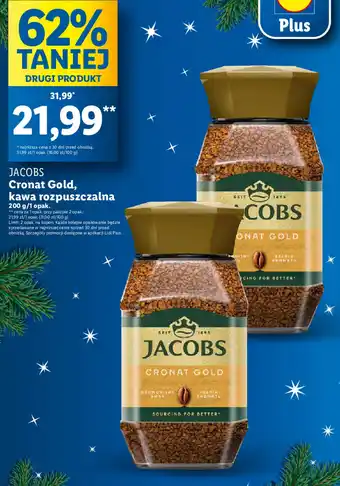 Lidl JACOBS Cronat Gold, kawa rozpuszczalna 200g oferta