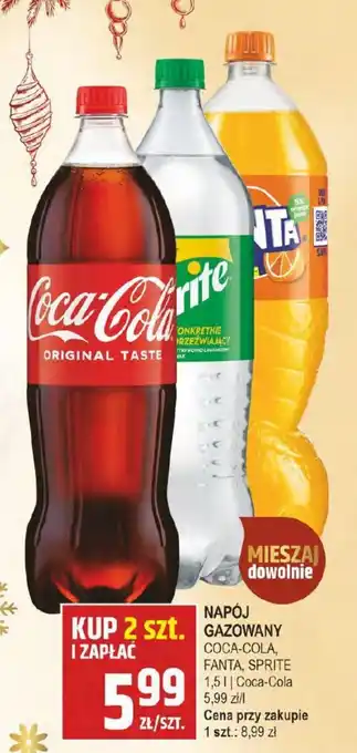 Słoneczko NAPÓJ GAZOWANY COCA-COLA, FANTA, SPRITE 1,5 L oferta