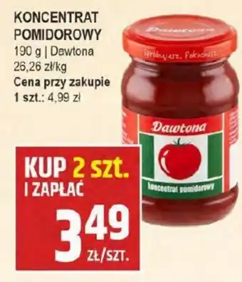Słoneczko KONCENTRAT POMIDOROWY Dawtona 190 g oferta