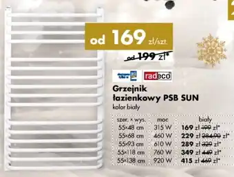 Mrówka Grzejnik łazienkowy PSB SUN oferta