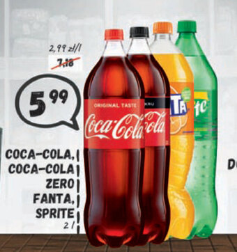Wafelek Coca-Cola, Coca-Cola Zero, Fanta, Sprite 2l oferta