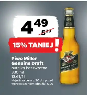 Netto Piwo miller genuine draft oferta