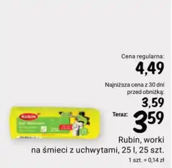 Rossmann Rubin, worki na śmieci z uchwytami, 25 l, 25 szt. oferta