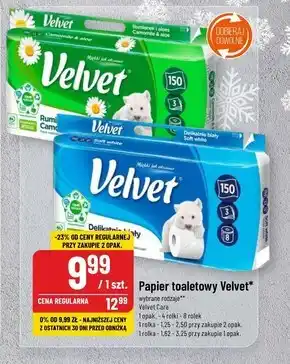 Polomarket Velvet delikatnie biały papier toaletowy 8 rolek oferta