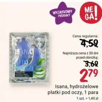 Rossmann Isana, hydrożelowe płatki pod oczy, 1 para oferta