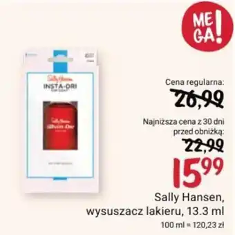 Rossmann Sally Hansen, wysuszacz lakieru, 13.3 ml oferta