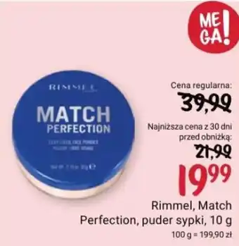Rossmann Rimmel, Match Perfection, puder sypki, 10 g oferta