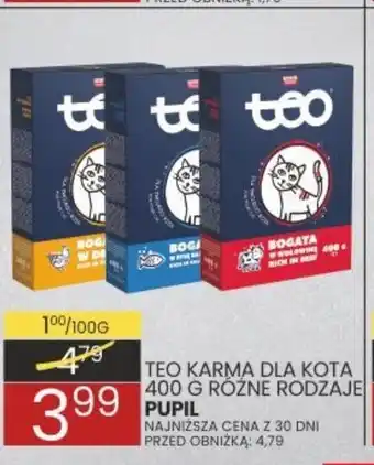 Wafelek TEO KARMA DLA KOTA 400 G oferta
