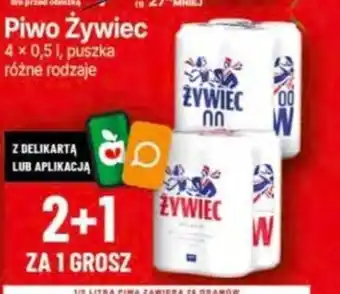 Delikatesy Centrum Piwo Żywiec 4x0,5l oferta