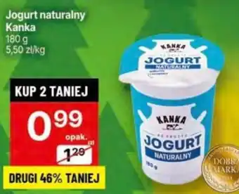 Delikatesy Centrum Jogurt naturalny Kanka 180g oferta