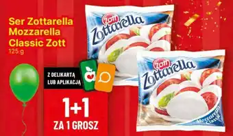 Delikatesy Centrum Ser Zottarella Mozzarella Classic Zott 125g oferta