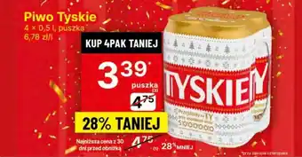 Delikatesy Centrum Piwo Tyskie 4x0,5l oferta