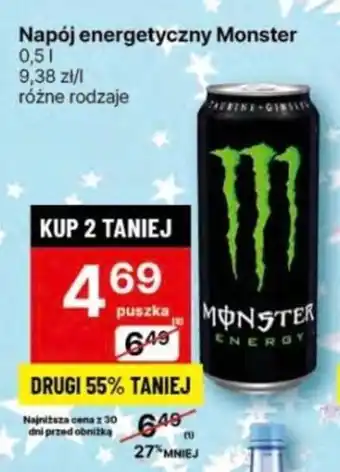 Delikatesy Centrum Napój energetyczny Monster 0,5 l oferta
